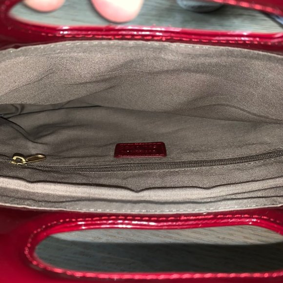 SNAZZY MEXX RED Patent PU Flat purse - Picture 5 of 6